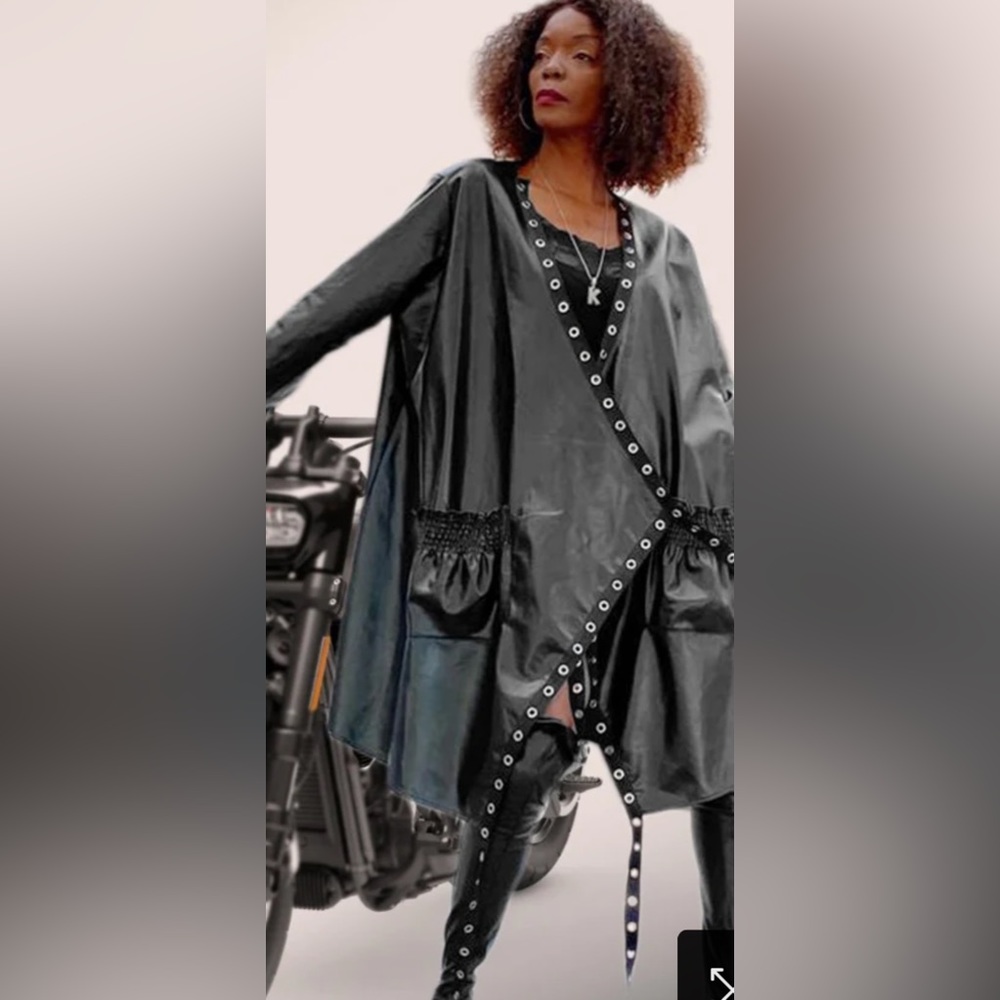 Black Faux Jacket long sleeve with pockets